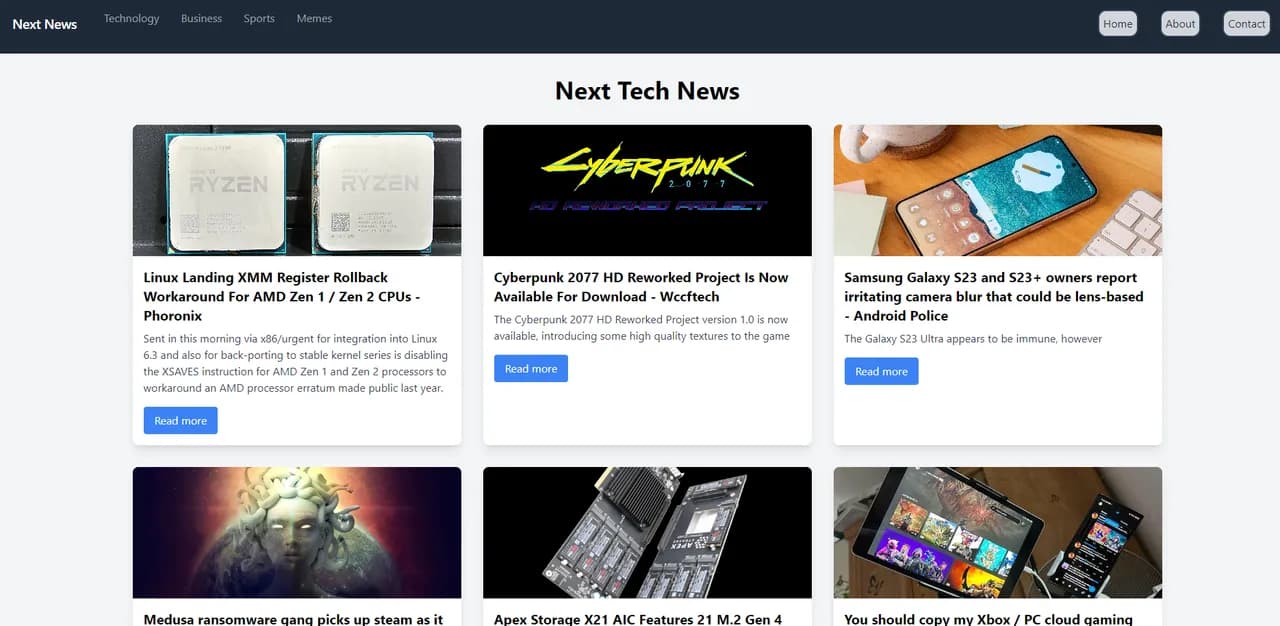 Screenshot of Next News